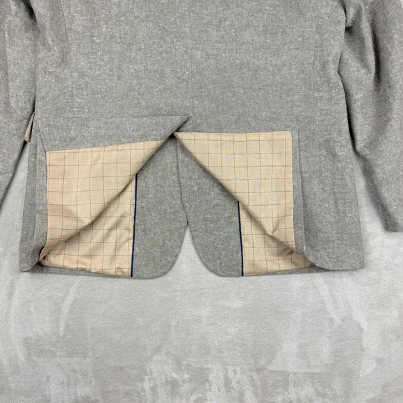 Stafford Linen Blend Sport Coat Mens 40R Tan Brown Classic Fit Blazer Preppy - Picture 6 of 16